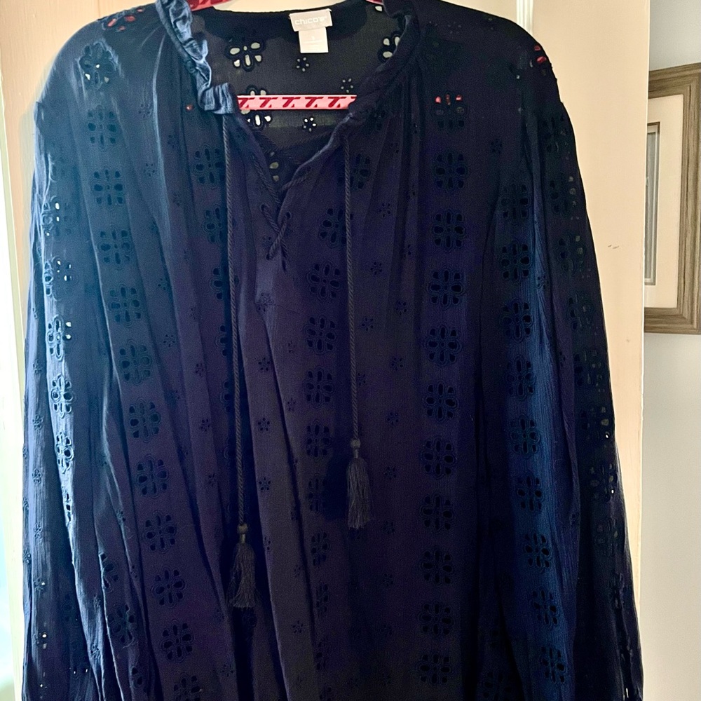Chico's Eyelet Blouse